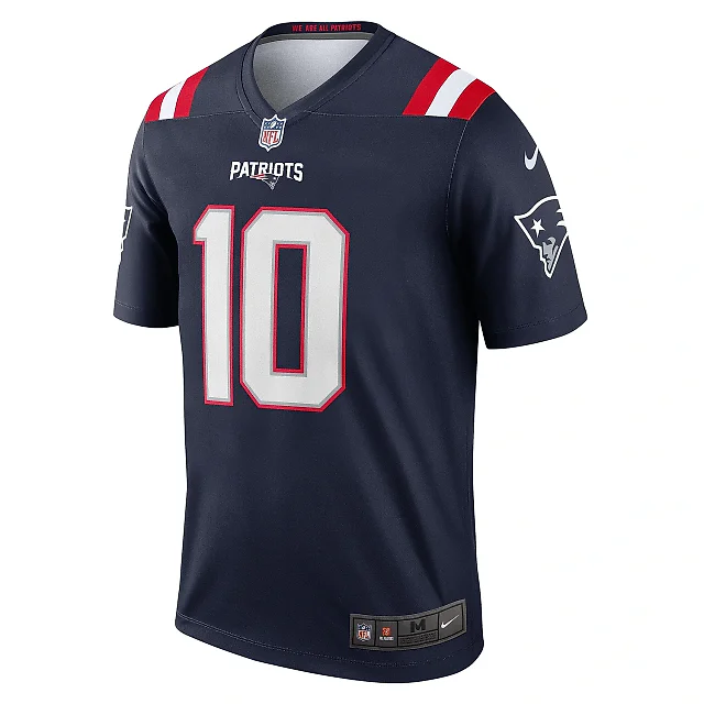 Zennovawear Men's New England Patriots Drake Maye Navy Team Legend Player Performance Top