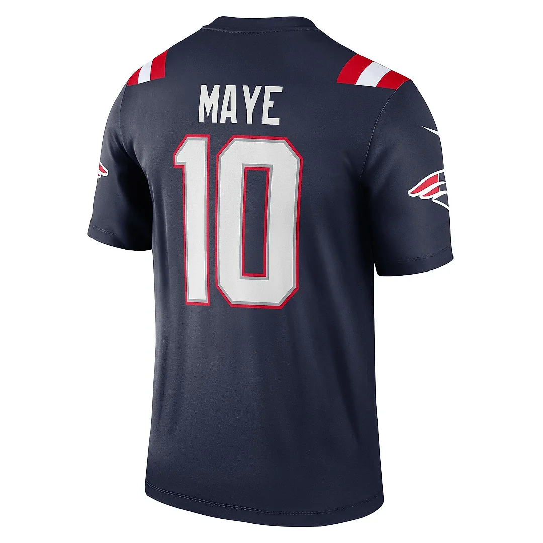 Zennovawear Men's New England Patriots Drake Maye Navy Team Legend Player Performance Top