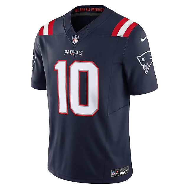 Zennovawear Men's New England Patriots Drake Maye Navy Vapor F.U.S.E. Limited Jersey