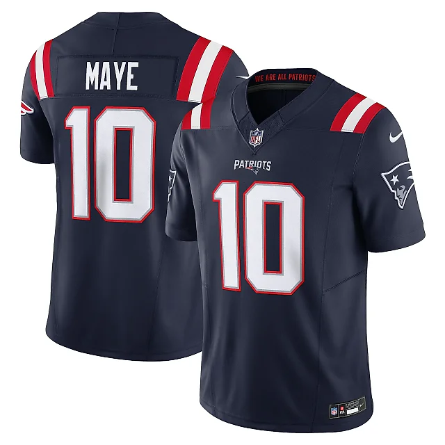 Zennovawear Men's New England Patriots Drake Maye Navy Vapor F.U.S.E. Limited Jersey