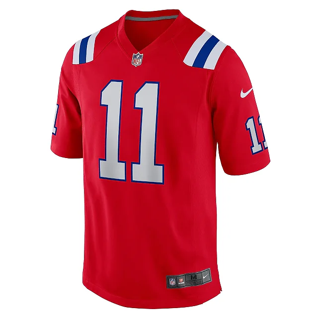 Zennovawear Men's New England Patriots Drew Bledsoe Red Retired Player Alternate Game Jersey
