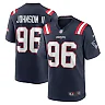 Zennovawear Men's New England Patriots Eric Johnson II Navy Game Jersey