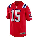 Zennovawear Men's New England Patriots Ezekiel Elliott Red Alternate Game Player Jersey