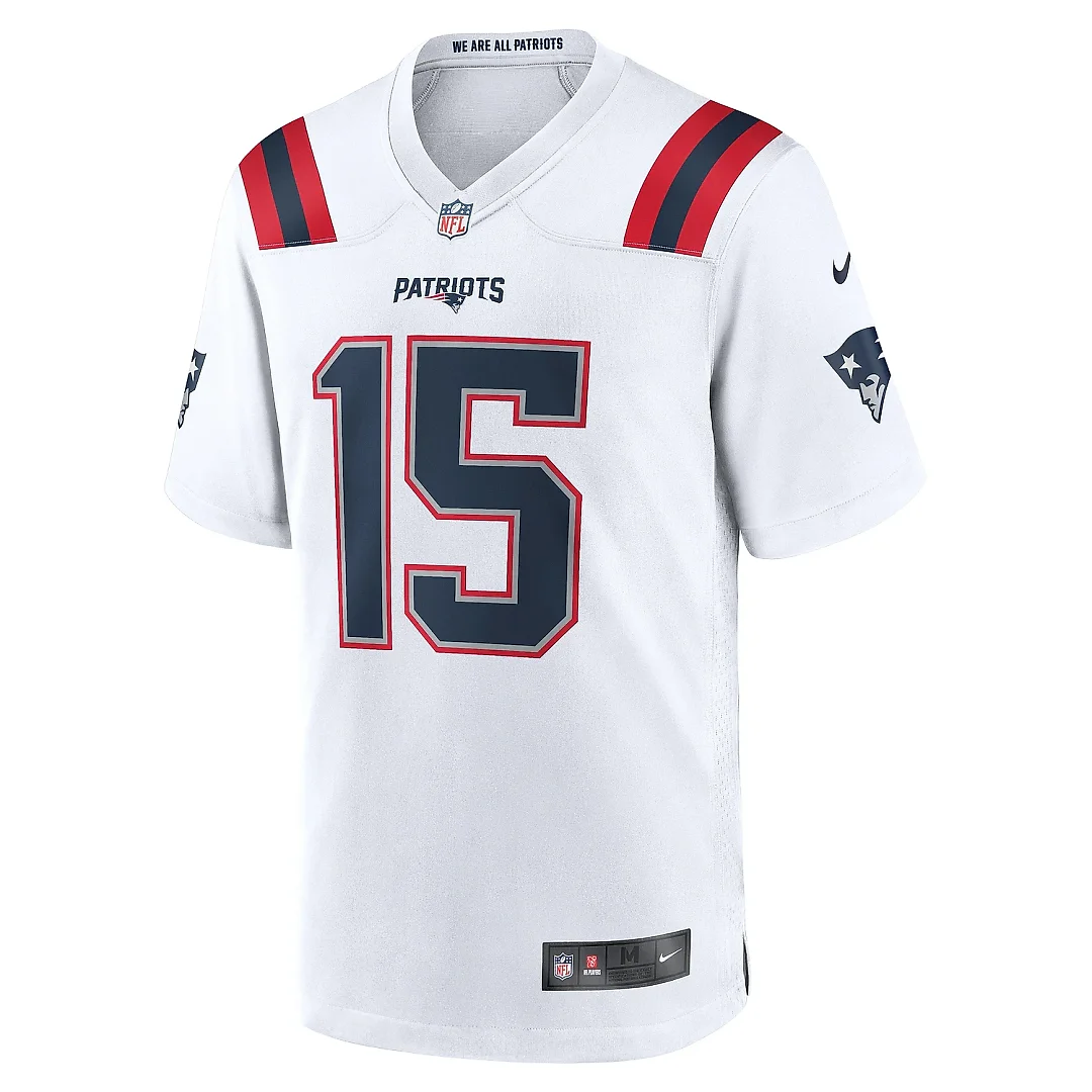 Zennovawear Men's New England Patriots Ezekiel Elliott White Game Player Jersey