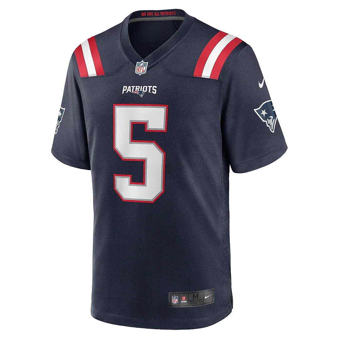 Zennovawear Men's New England Patriots Jabrill Peppers Navy Game Player Jersey