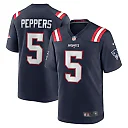 Zennovawear Men's New England Patriots Jabrill Peppers Navy Game Player Jersey