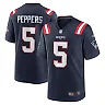 Zennovawear Men's New England Patriots Jabrill Peppers Navy Game Player Jersey