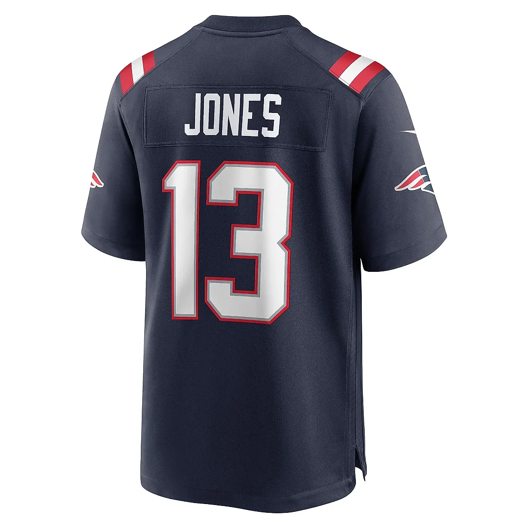 Zennovawear Men's New England Patriots Jack Jones Navy Game Player Jersey