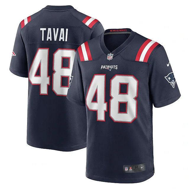 Zennovawear Men's New England Patriots Jahlani Tavai Navy Game Player Jersey
