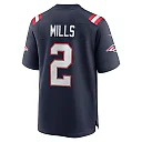 Zennovawear Men's New England Patriots Jalen Mills Navy Game Player Jersey