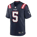 Zennovawear Men's New England Patriots Jalen Reagor Navy Team Game Jersey