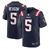 Zennovawear Men's New England Patriots Jalen Reagor Navy Team Game Jersey