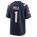 Zennovawear Men's New England Patriots Ja'Lynn Polk Navy Team Game Jersey