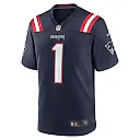 Zennovawear Men's New England Patriots Ja'Lynn Polk Navy Team Game Jersey