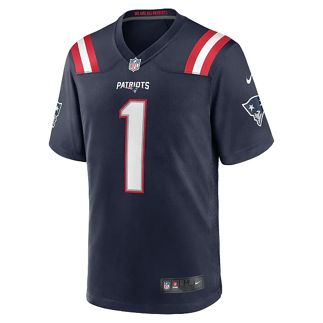 Zennovawear Men's New England Patriots Ja'Lynn Polk Navy Team Game Jersey