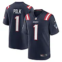 Zennovawear Men's New England Patriots Ja'Lynn Polk Navy Team Game Jersey