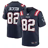 Zennovawear Men's New England Patriots JaQuae Jackson Navy Game Jersey