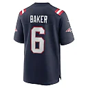 Zennovawear Men's New England Patriots Javon Baker Navy Team Game Jersey