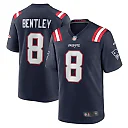 Zennovawear Men's New England Patriots Ja'Whaun Bentley Navy Game Player Jersey