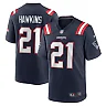 Zennovawear Men's New England Patriots Jaylinn Hawkins Navy Game Jersey