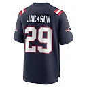 Zennovawear Men's New England Patriots JC Jackson Navy Game Jersey