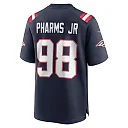 Zennovawear Men's New England Patriots Jeremiah Pharms Jr. Navy Game Jersey