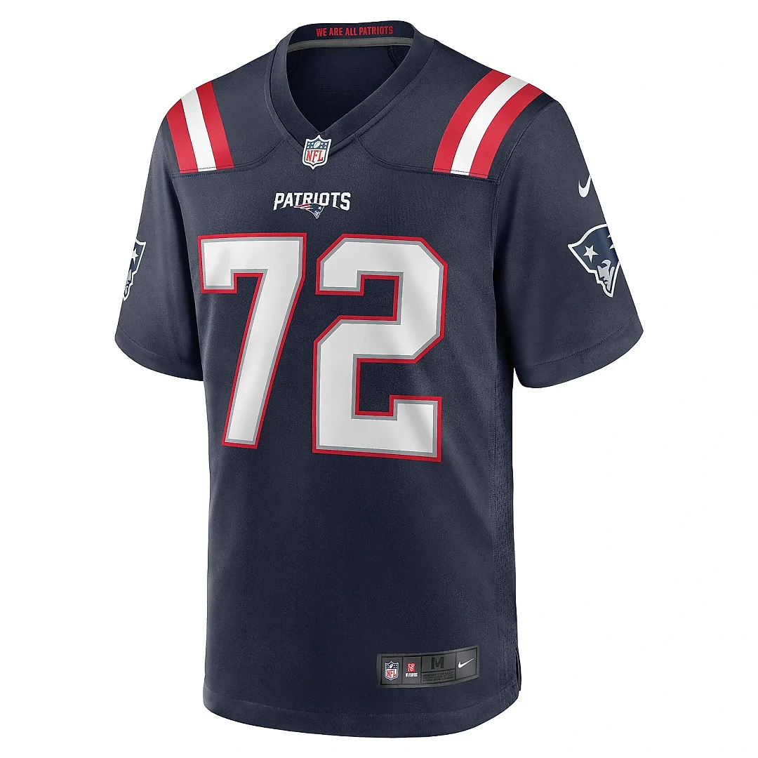 Zennovawear Men's New England Patriots Jeremiah Pharms Jr. Navy Game Player Jersey