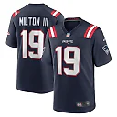 Zennovawear Men's New England Patriots Joe Milton III Navy Game Jersey