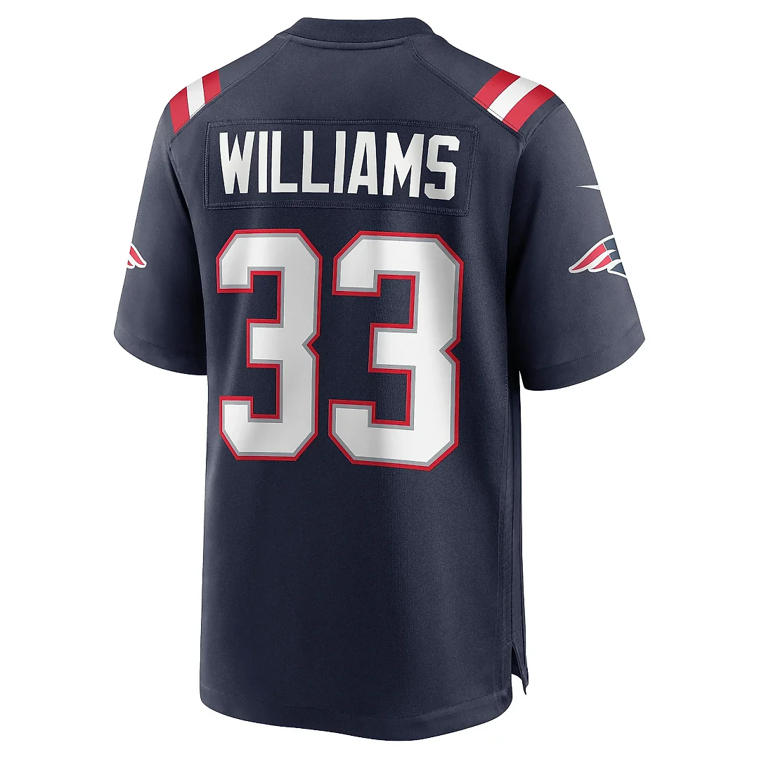 Zennovawear Men's New England Patriots Joejuan Williams Navy Game Jersey