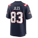 Zennovawear Men's New England Patriots John Jiles Navy Team Game Jersey