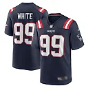 Zennovawear Men's New England Patriots Keion White Navy Team Game Jersey