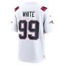 Zennovawear Men's New England Patriots Keion White White Game Jersey