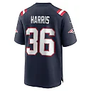 Zennovawear Men's New England Patriots Kevin Harris Navy Game Player Jersey