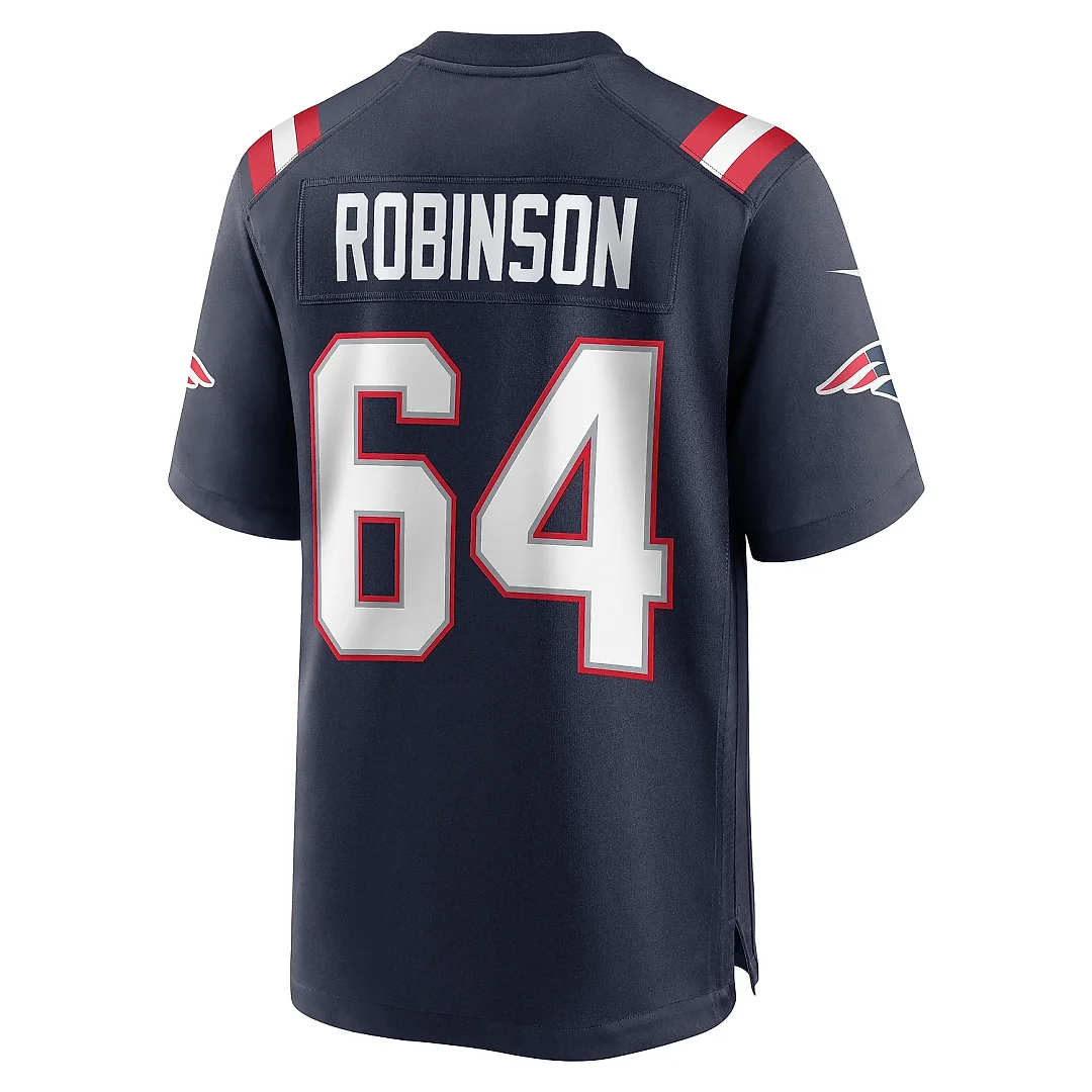 Zennovawear Men's New England Patriots Layden Robinson Navy Game Jersey