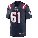 Zennovawear Men's New England Patriots Lester Cotton Sr. Navy Team Game Jersey