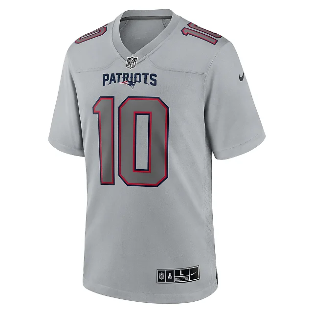 Zennovawear Men's New England Patriots Mac Jones Gray Atmosphere Fashion Game Jersey
