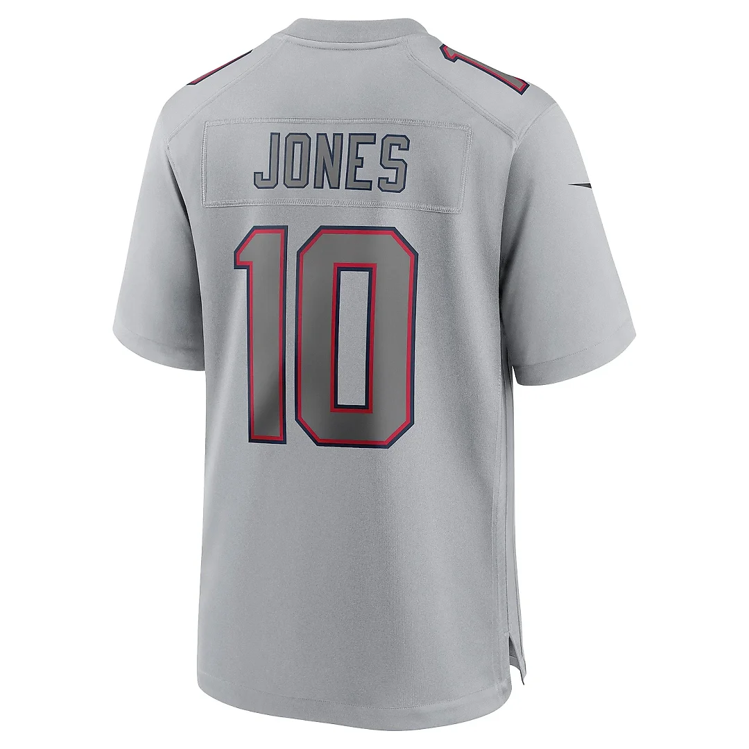 Zennovawear Men's New England Patriots Mac Jones Gray Atmosphere Fashion Game Jersey
