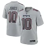 Zennovawear Men's New England Patriots Mac Jones Gray Atmosphere Fashion Game Jersey