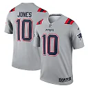 Zennovawear Men's New England Patriots Mac Jones Gray Inverted Legend Player Performance Top