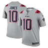 Zennovawear Men's New England Patriots Mac Jones Gray Inverted Legend Player Performance Top