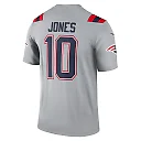 Zennovawear Men's New England Patriots Mac Jones Gray Inverted Legend Player Performance Top