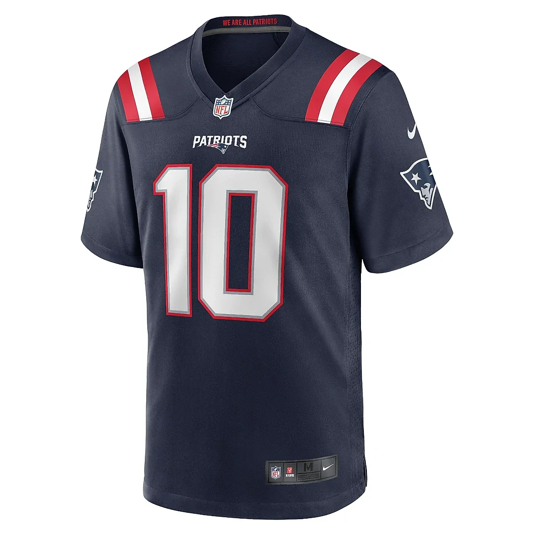 Zennovawear Men's New England Patriots Mac Jones Navy Game Jersey