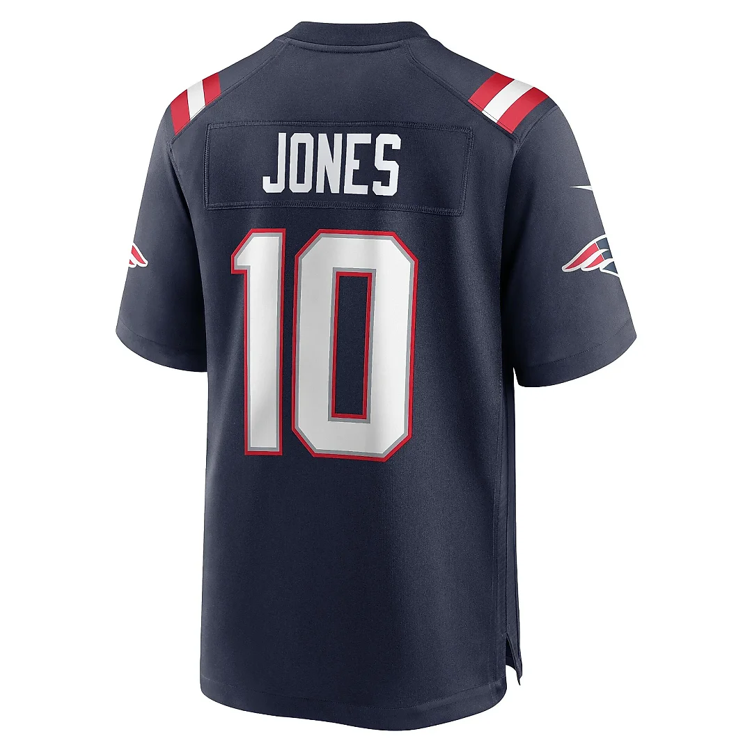 Zennovawear Men's New England Patriots Mac Jones Navy Game Jersey