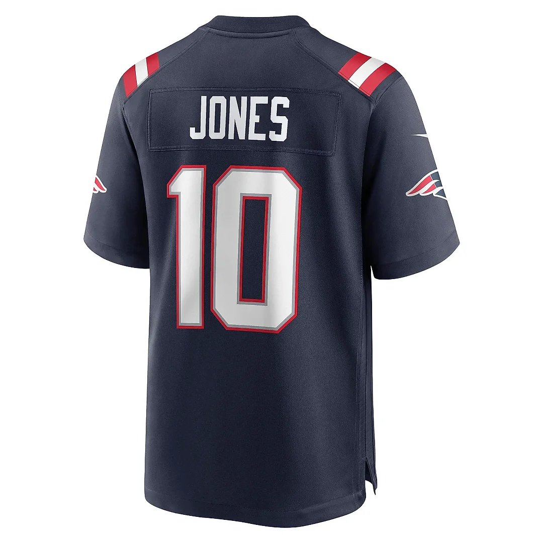 Zennovawear Men's New England Patriots Mac Jones Navy Player Game Jersey