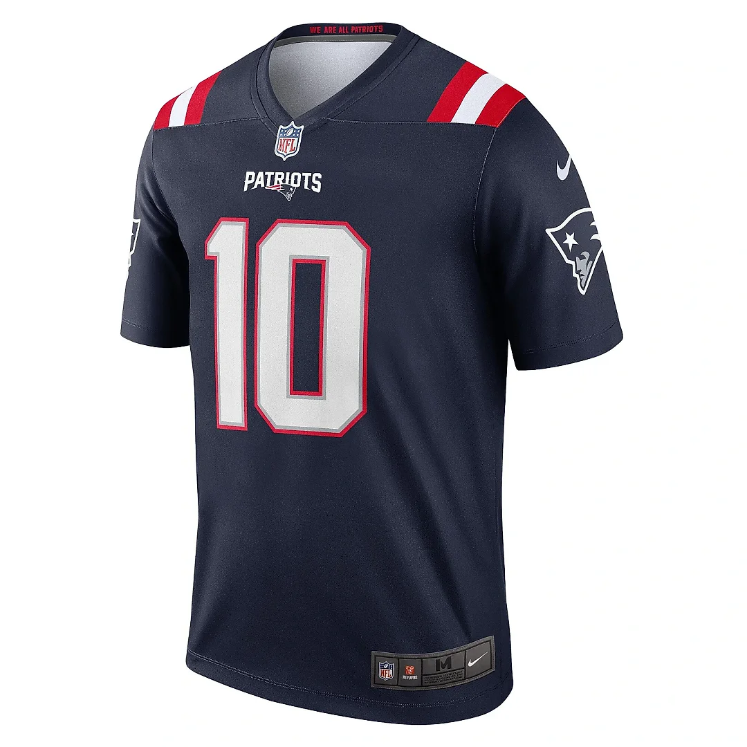 Zennovawear Men's New England Patriots Mac Jones Navy Team Legend Player Performance Top