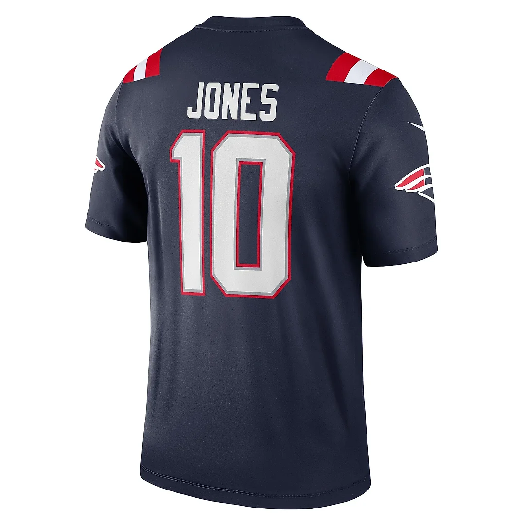 Zennovawear Men's New England Patriots Mac Jones Navy Team Legend Player Performance Top