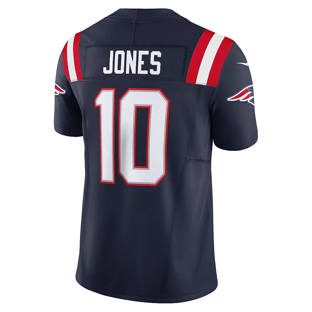 Zennovawear Men's New England Patriots Mac Jones Navy Vapor F.U.S.E. Limited Jersey