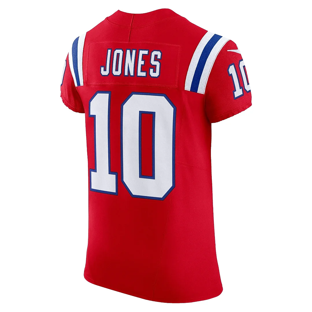 Zennovawear Men's New England Patriots Mac Jones Red Alternate Vapor F.U.S.E. Elite Jersey
