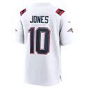 Zennovawear Men's New England Patriots Mac Jones White Player Game Jersey