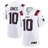 Zennovawear Men's New England Patriots Mac Jones White Player Game Jersey